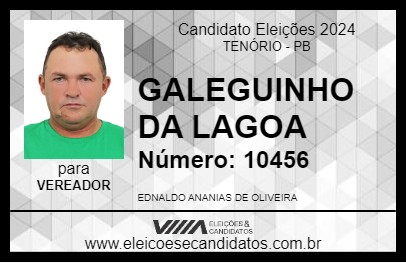 Candidato GALEGUINHO DA LAGOA 2024 - TENÓRIO - Eleições