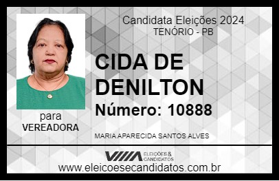 Candidato CIDA DE DENILTON 2024 - TENÓRIO - Eleições