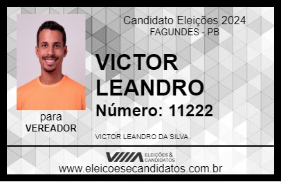 Candidato VICTOR LEANDRO 2024 - FAGUNDES - Eleições