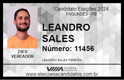 Candidato LEANDRO SALES 2024 - FAGUNDES - Eleições