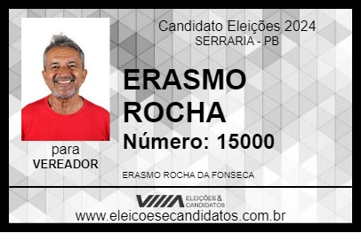 Candidato ERASMO ROCHA 2024 - SERRARIA - Eleições