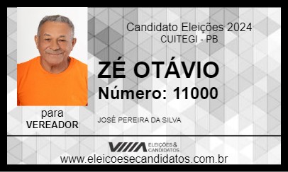 Candidato ZÉ OTÁVIO 2024 - CUITEGI - Eleições