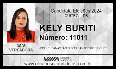 Candidato KELY BURITI 2024 - CUITEGI - Eleições