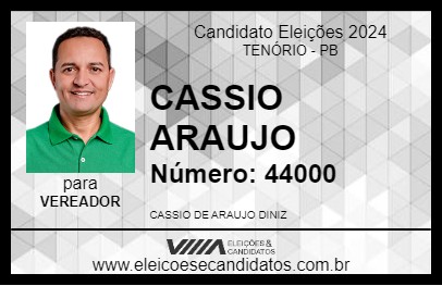 Candidato CASSIO ARAUJO 2024 - TENÓRIO - Eleições