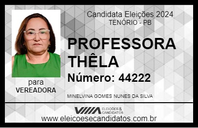 Candidato PROFESSORA THÊLA 2024 - TENÓRIO - Eleições