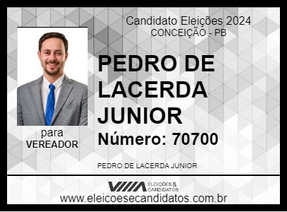 Candidato PEDRO DE LACERDA JUNIOR 2024 - CONCEIÇÃO - Eleições