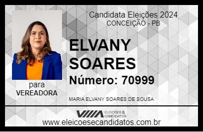 Candidato ELVANY SOARES 2024 - CONCEIÇÃO - Eleições