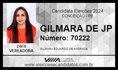 Candidato GILMARA DE JP 2024 - CONCEIÇÃO - Eleições