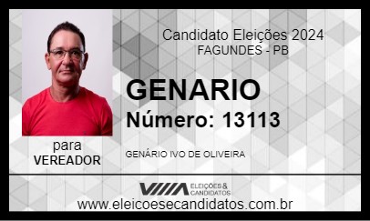 Candidato GENARIO 2024 - FAGUNDES - Eleições