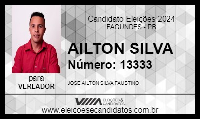 Candidato AILTON SILVA 2024 - FAGUNDES - Eleições