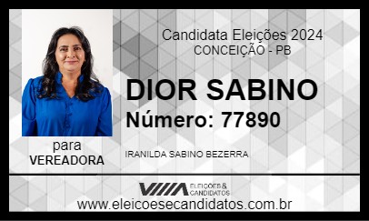 Candidato DIOR SABINO 2024 - CONCEIÇÃO - Eleições