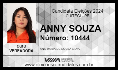 Candidato ANNY SOUZA 2024 - CUITEGI - Eleições