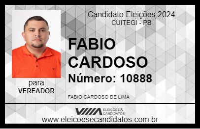 Candidato FABIO CARDOSO 2024 - CUITEGI - Eleições