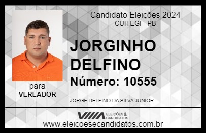 Candidato JORGINHO DELFINO 2024 - CUITEGI - Eleições