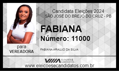 Candidato FABIANA 2024 - SÃO JOSÉ DO BREJO DO CRUZ - Eleições