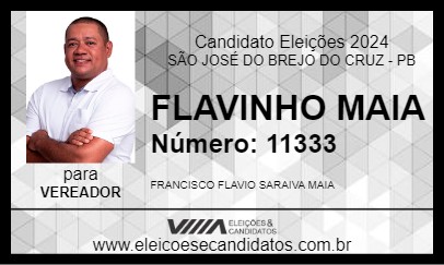 Candidato FLAVINHO MAIA 2024 - SÃO JOSÉ DO BREJO DO CRUZ - Eleições