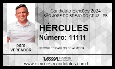 Candidato HÉRCULES 2024 - SÃO JOSÉ DO BREJO DO CRUZ - Eleições