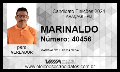 Candidato MARINALDO 2024 - ARAÇAGI - Eleições