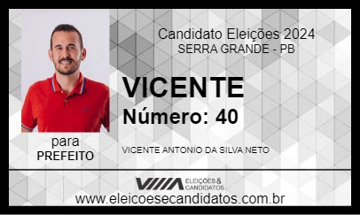 Candidato VICENTE 2024 - SERRA GRANDE - Eleições