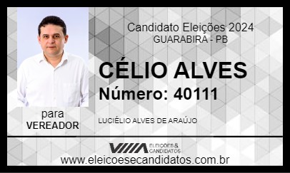 Candidato CÉLIO ALVES 2024 - GUARABIRA - Eleições