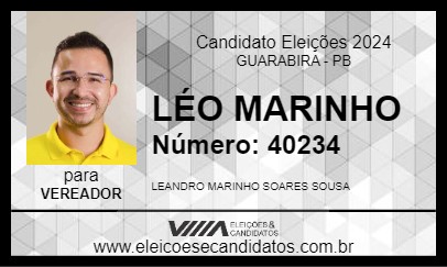 Candidato LÉO MARINHO 2024 - GUARABIRA - Eleições