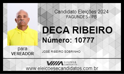 Candidato DECA RIBEIRO 2024 - FAGUNDES - Eleições