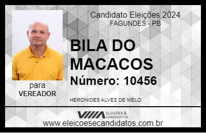 Candidato BILA DO MACACOS 2024 - FAGUNDES - Eleições