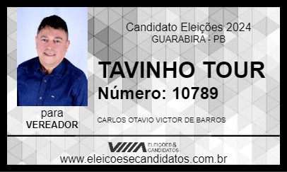 Candidato TAVINHO TOUR 2024 - GUARABIRA - Eleições