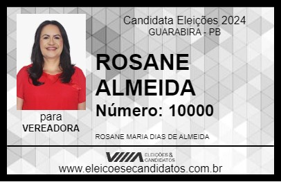 Candidato ROSANE ALMEIDA 2024 - GUARABIRA - Eleições