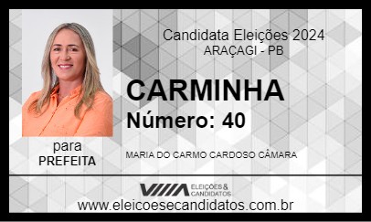 Candidato CARMINHA 2024 - ARAÇAGI - Eleições