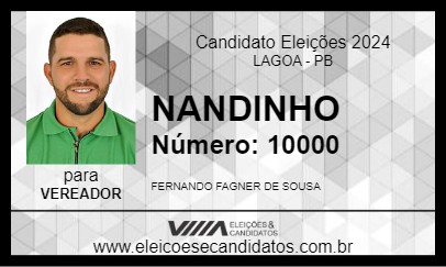 Candidato NANDINHO 2024 - LAGOA - Eleições