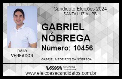 Candidato GABRIEL NÓBREGA 2024 - SANTA LUZIA - Eleições