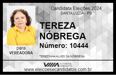 Candidato TEREZA NÓBREGA 2024 - SANTA LUZIA - Eleições