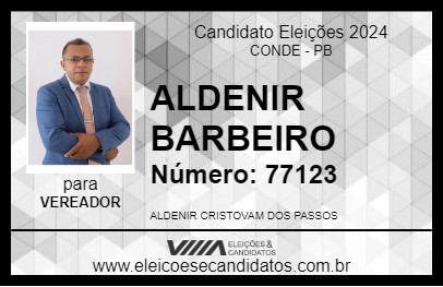 Candidato ALDENIR BARBEIRO 2024 - CONDE - Eleições