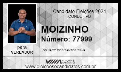 Candidato MOIZINHO 2024 - CONDE - Eleições