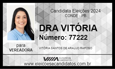 Candidato DRA VITÓRIA 2024 - CONDE - Eleições