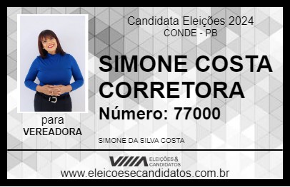 Candidato SIMONE COSTA CORRETORA 2024 - CONDE - Eleições