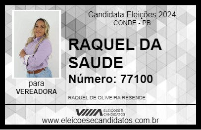 Candidato RAQUEL DA SAUDE 2024 - CONDE - Eleições