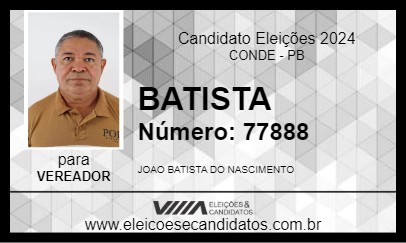 Candidato BATISTA 2024 - CONDE - Eleições