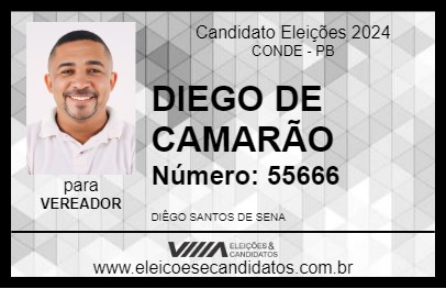 Candidato DIEGO DE CAMARÃO 2024 - CONDE - Eleições