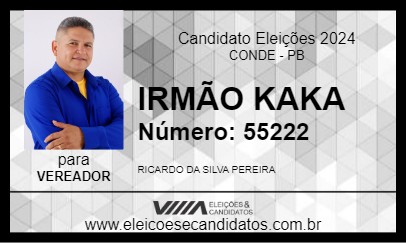 Candidato IRMÃO KAKA 2024 - CONDE - Eleições