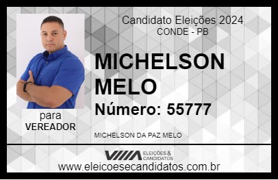 Candidato MICHELSON MELO 2024 - CONDE - Eleições