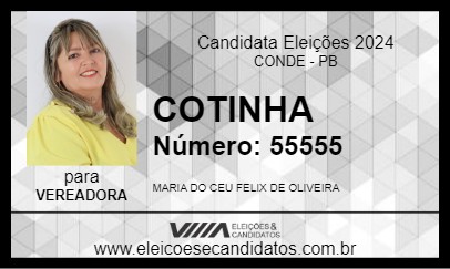 Candidato COTINHA 2024 - CONDE - Eleições