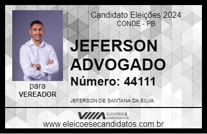 Candidato JEFERSON ADVOGADO 2024 - CONDE - Eleições