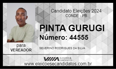 Candidato PINTA GURUGI 2024 - CONDE - Eleições