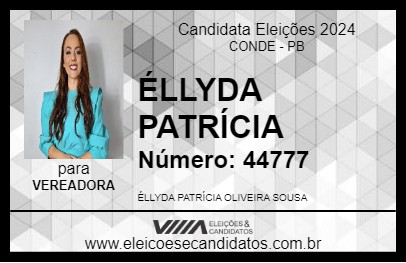 Candidato ÉLLYDA PATRÍCIA 2024 - CONDE - Eleições