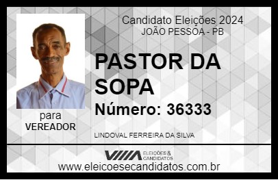 Candidato PASTOR DA SOPA 2024 - JOÃO PESSOA - Eleições