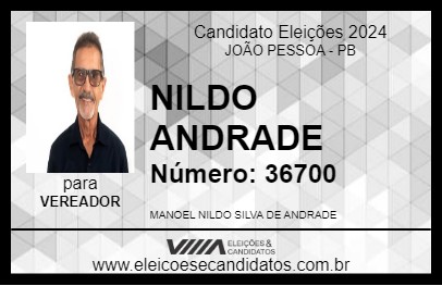 Candidato NILDO ANDRADE 2024 - JOÃO PESSOA - Eleições