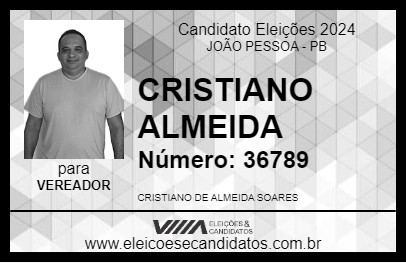 Candidato CRISTIANO ALMEIDA 2024 - JOÃO PESSOA - Eleições