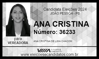 Candidato ANA CRISTINA 2024 - JOÃO PESSOA - Eleições